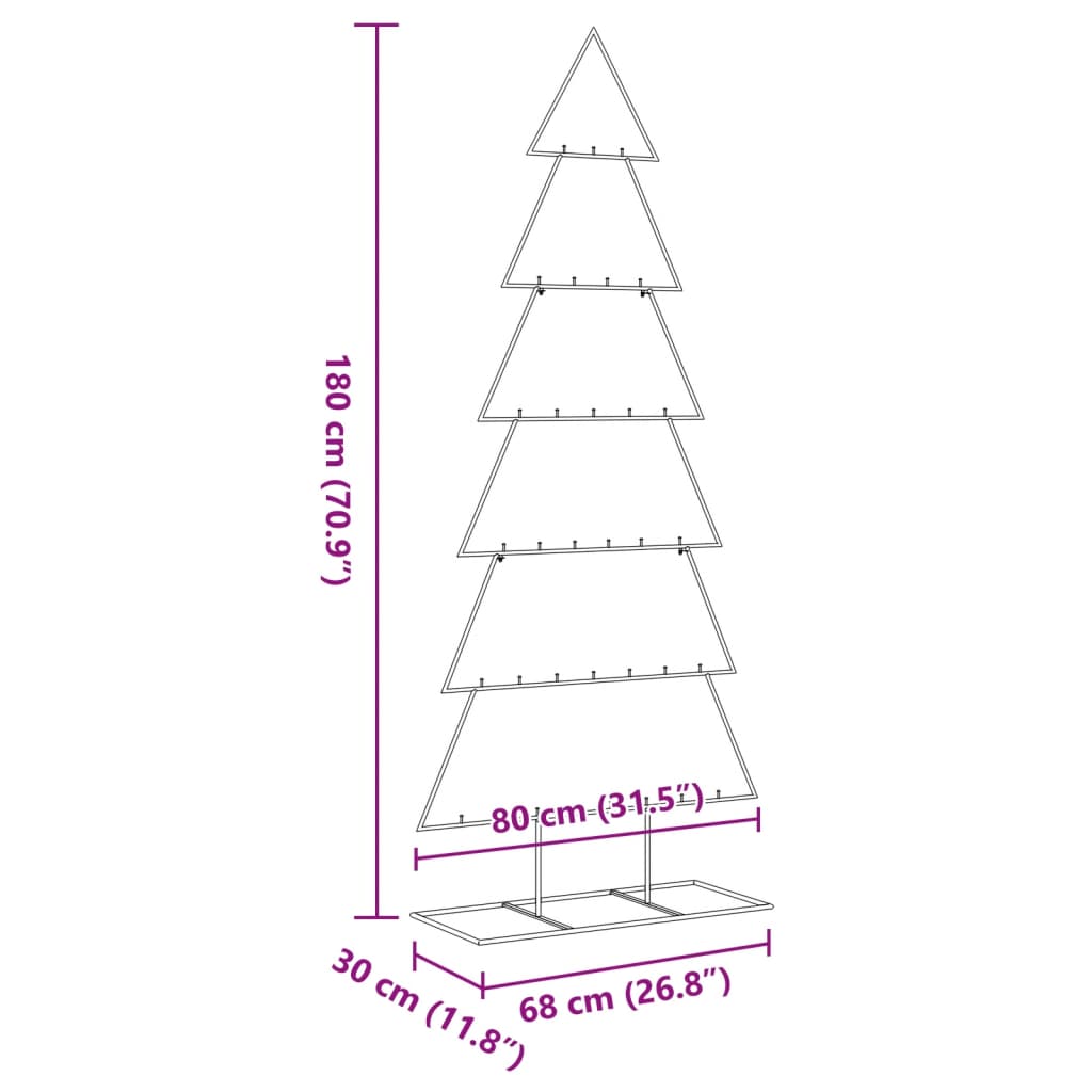 Sapin de Noël en Métal Noir – Design Moderne et Créatif (6 tailles disponibles)