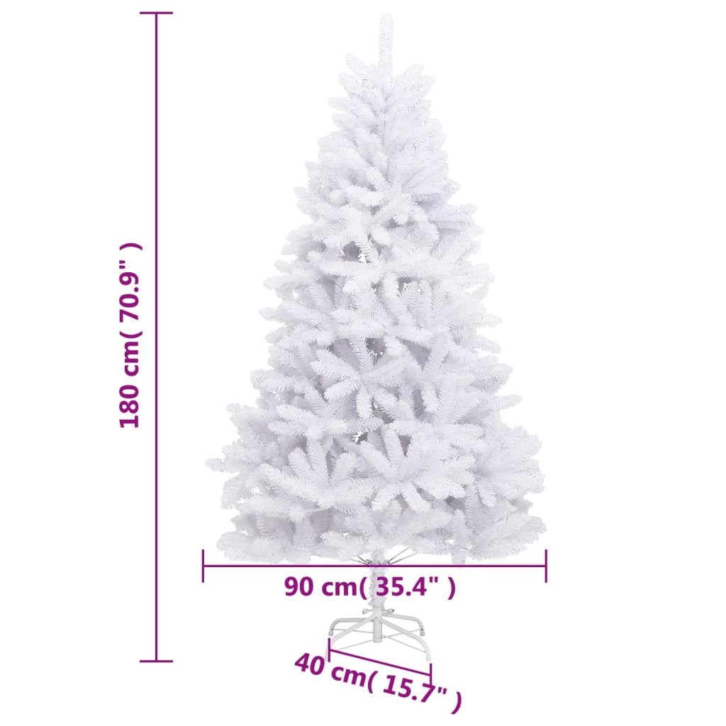 Sapin de Noël Artificiel à Charnières blanches