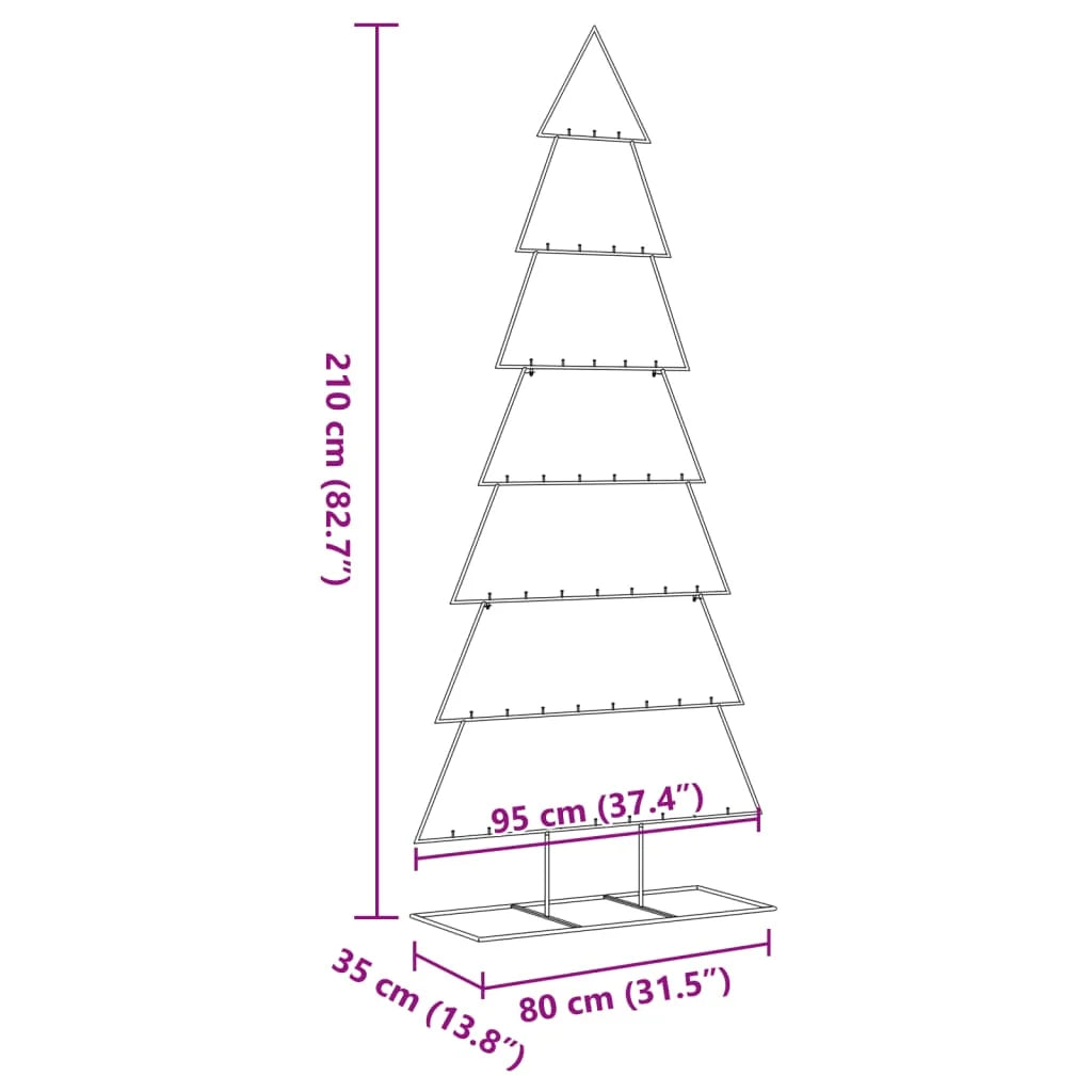 Sapin de Noël en Métal Noir – Design Moderne et Créatif (6 tailles disponibles)