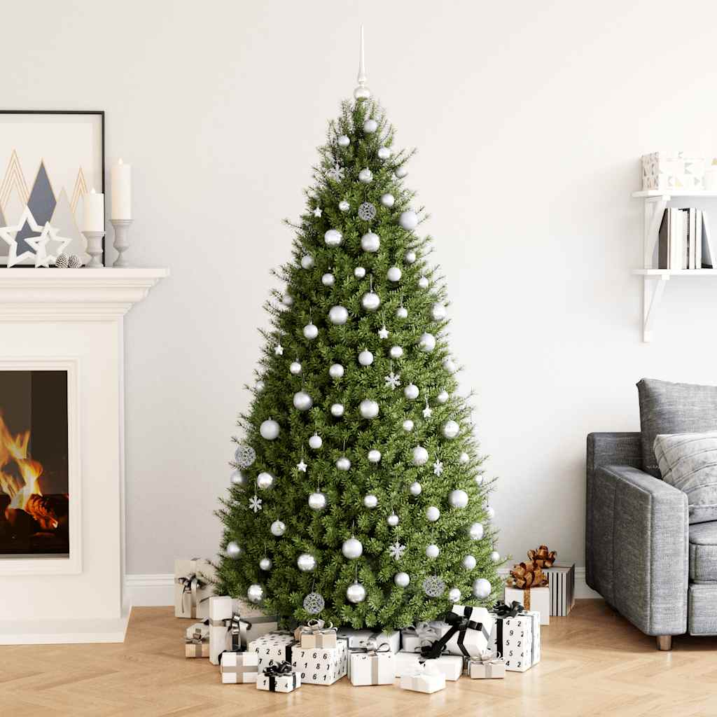 Ensemble de boules de Noël argent en polystyrène – 105 pièces