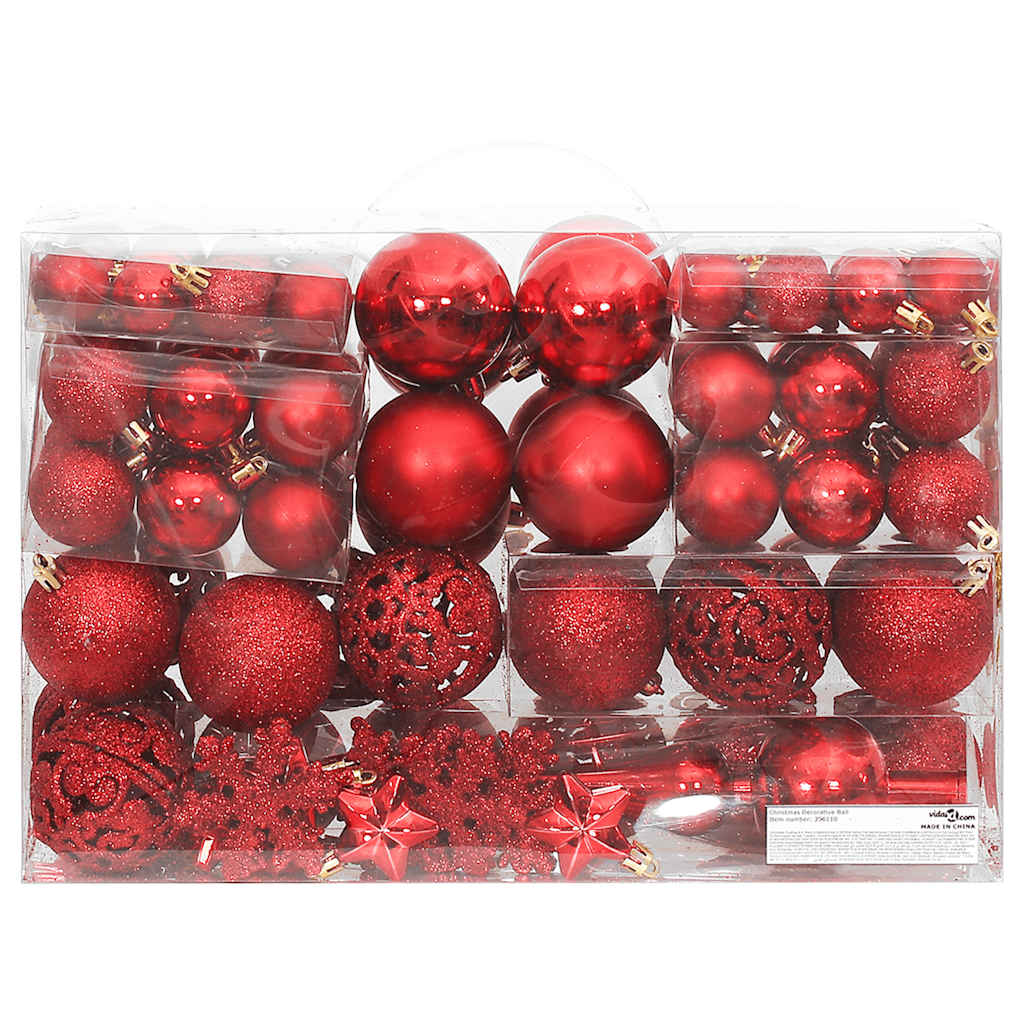 Ensemble de boules de Noël doré rose en polystyrène – 105 pièces