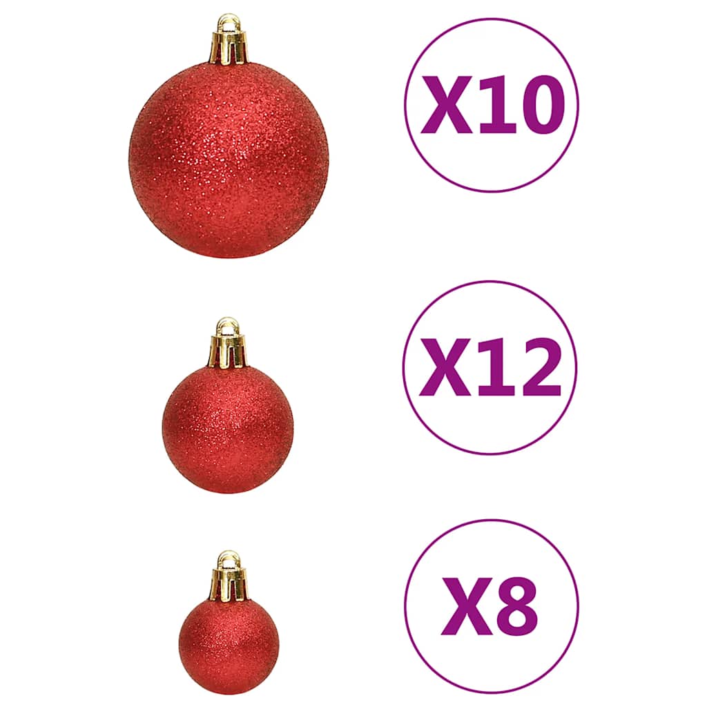 Ensemble de boules de Noël doré rose en polystyrène – 105 pièces