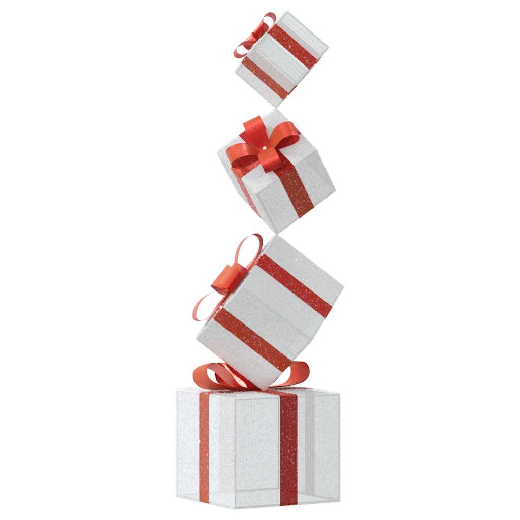 Boîte-cadeau de décoration de Noël 80 LED blanc chaud