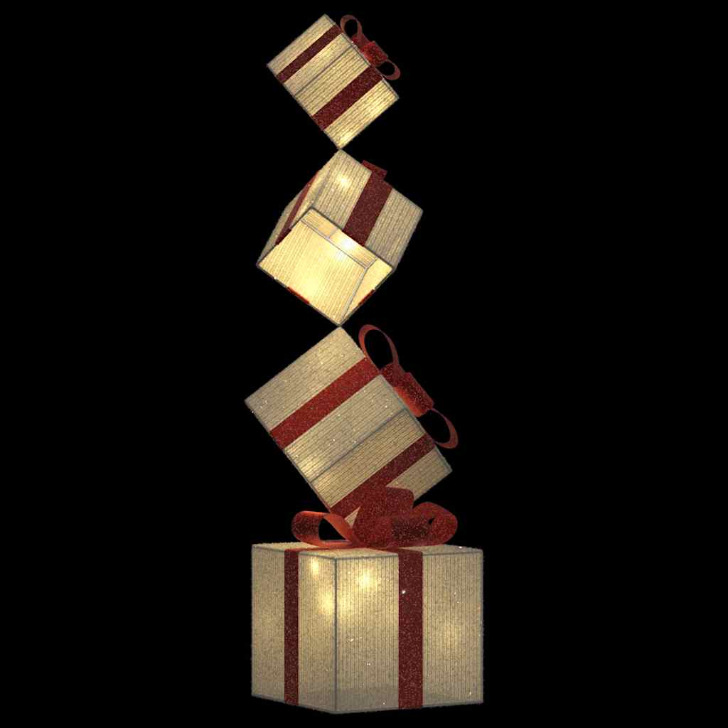 Boîte-cadeau de décoration de Noël 80 LED blanc chaud